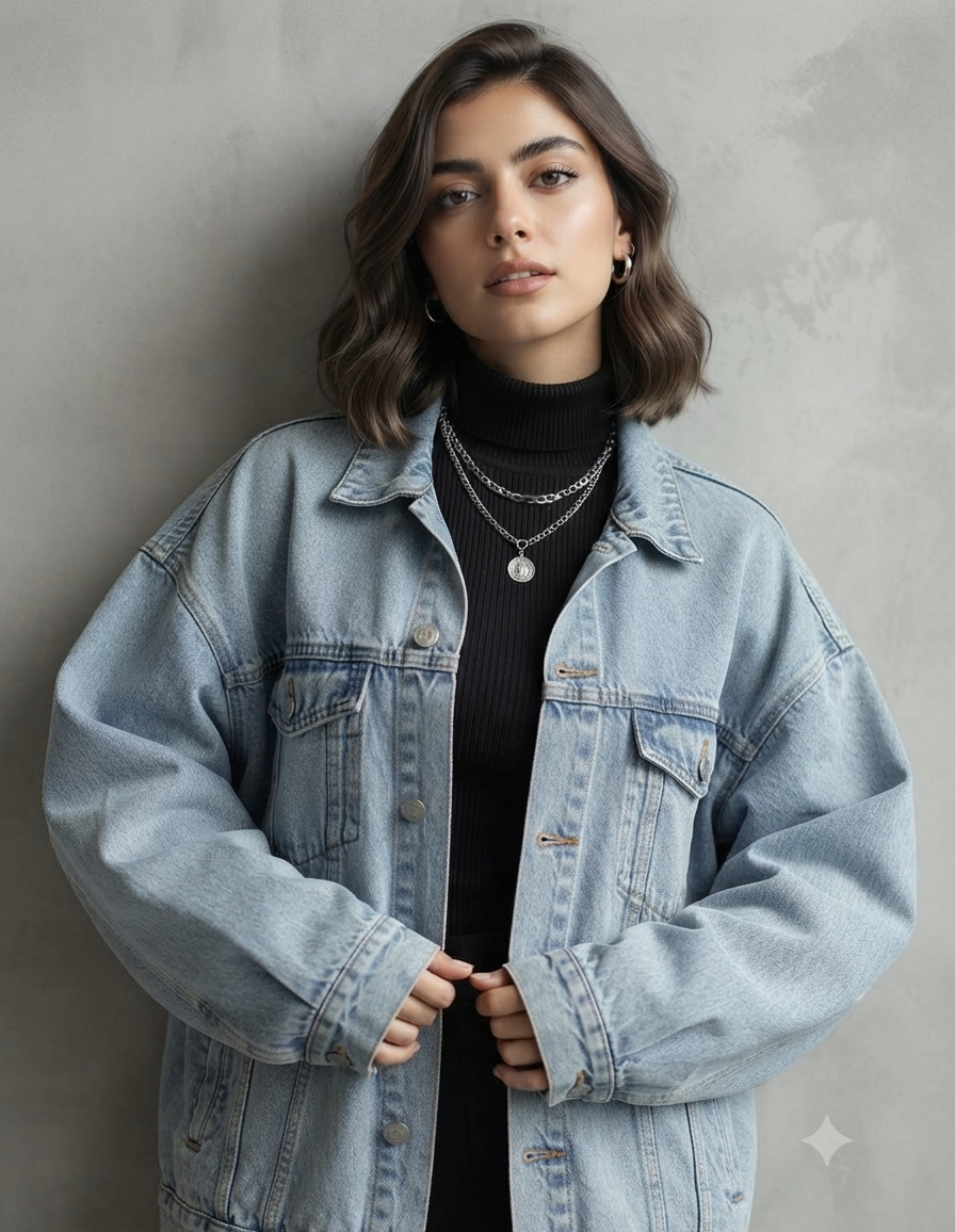 کت جین زنانه استوک DENIM