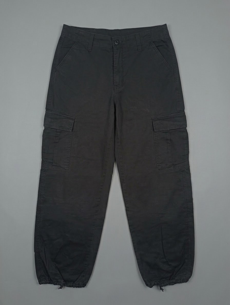 شلوار مردانه کتان کارگو دمپا کش استوک BAGGY