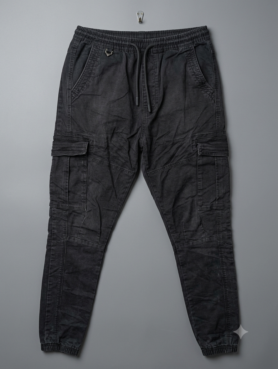 شلوار مردانه کتان کارگو جاگر تاناکورا DENIM CO