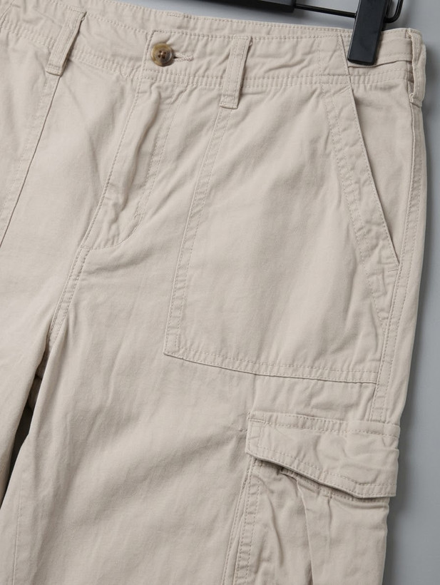شلوار مردانه کتان کارگو استوک BERSHKA