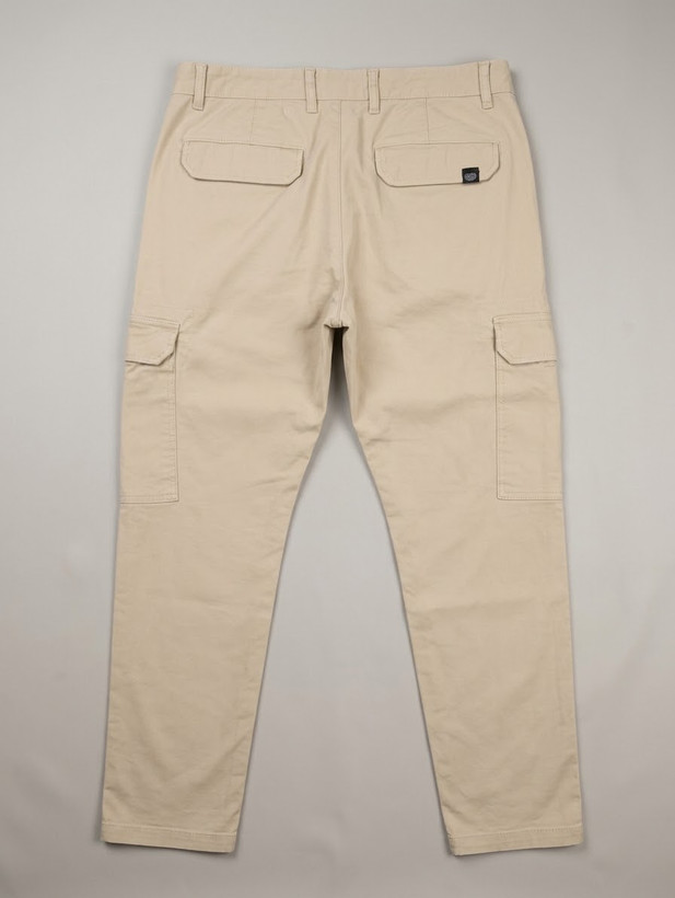 شلوار مردانه کتان کارگو استوک PULL& BEAR