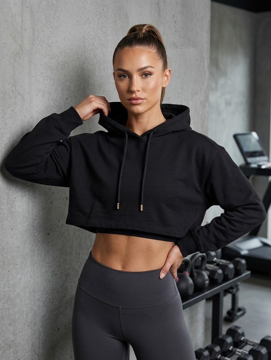 هودی زنانه کراپ استوک RIVER ISLAND