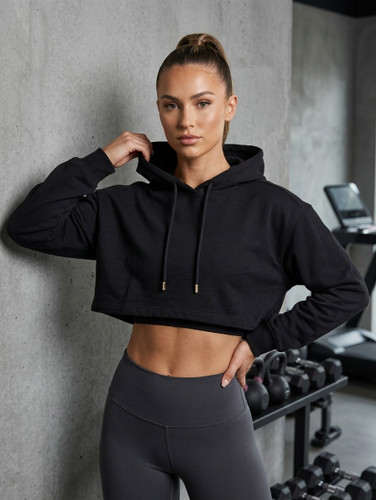 هودی زنانه کراپ استوک RIVER ISLAND